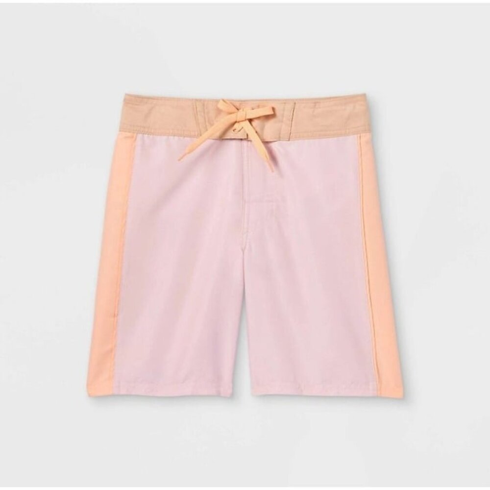 Art Class Boys' Colorblock Swim Trunks - Light Pink 8 Husky